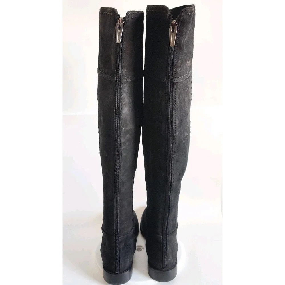 Women's Black Suede Over-the-Knee Boots